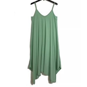 Garnet Hill - Green Shark Bite Tank Dress